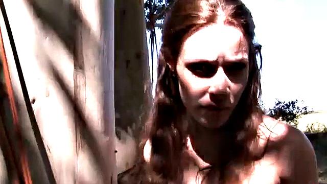 Lesbian Nina Masturbating in the Woods