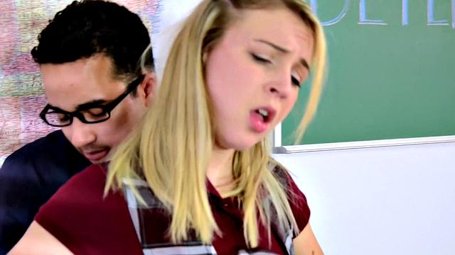 Teen Schoolgirl Cali Sparks Gets Penetrated in Detention