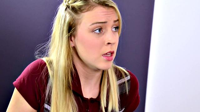 Teen Schoolgirl Cali Sparks Gets Penetrated in Detention