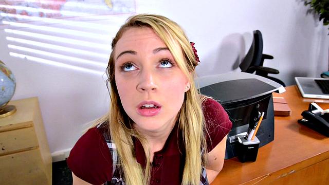 Teen Schoolgirl Cali Sparks Gets Penetrated in Detention