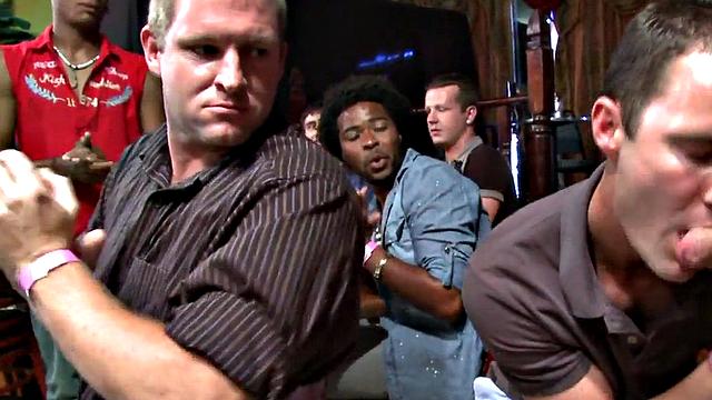 Barebacking Stripper Cocksucked at Party