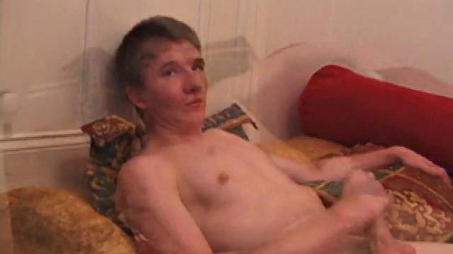 Casey is excited to stroke his cock for us. The twink quickly strips down to his boxers, and then gets naked, before settling in for a long stroke show. His low hanging balls bounce with every stroke as his dick grows and hardens.