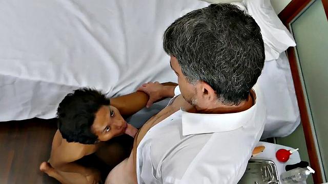 Mature Asian babe gets barebacked by white doctor in infirmary