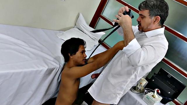 Mature Asian babe gets barebacked by white doctor in infirmary