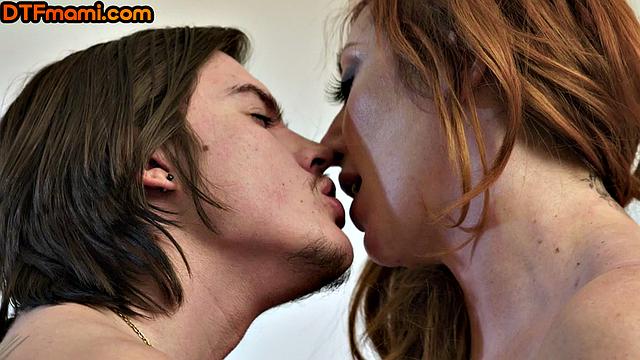 Curvy redhead pounded by stepson