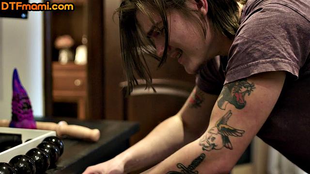 Curvy redhead pounded by stepson