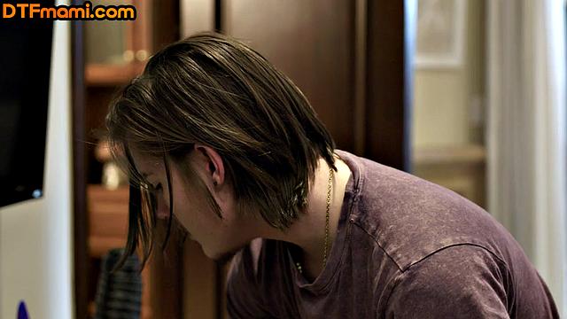 Curvy redhead pounded by stepson