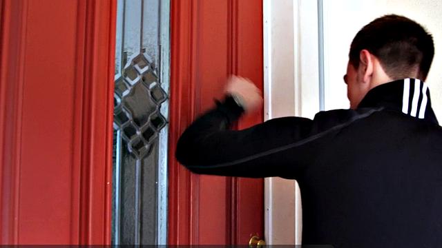 Milly Marks bangs the delivery dude