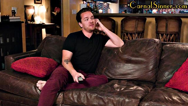 Big-titted MILF pounded by lucky guy