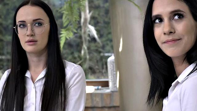 Dyke petite seduces dirty lez before fingering pussies