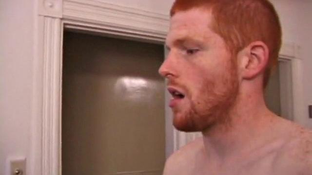 Redhead Stroking Off