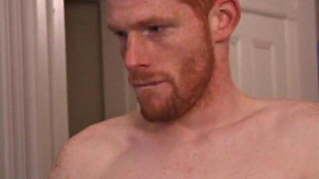 Redhead Stroking Off