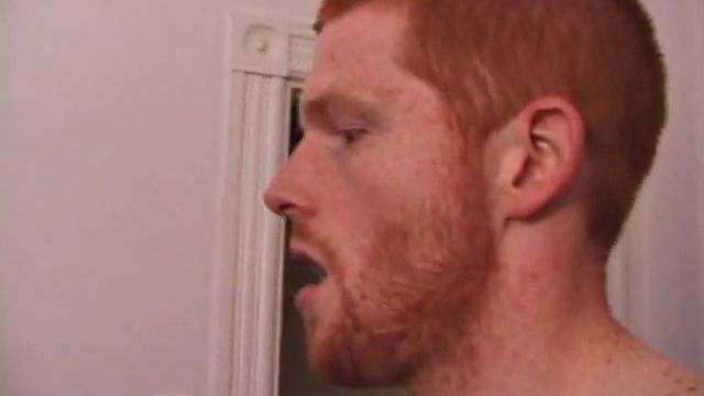 Redhead Stroking Off