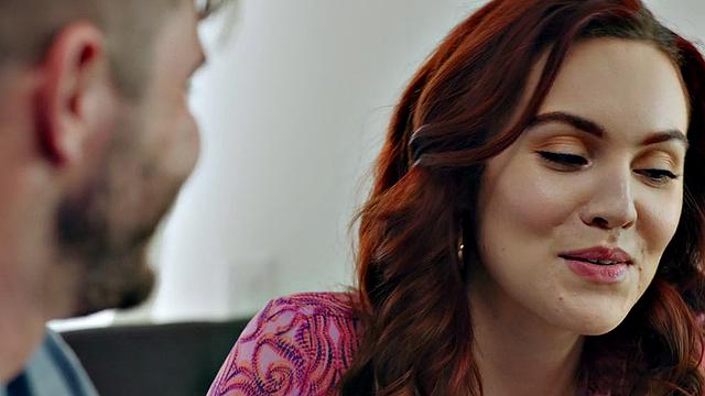 Redhead nympho stepsis pussy drilled by stepbro after blowjob