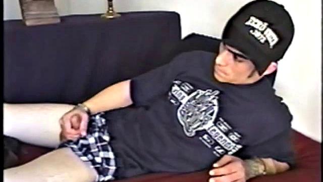 This straight BMX biker has a certain edginess that heightens the intensity of his very physical jacking off. After Nicoya has been stroking his meat he suddenly, and unexpectedly, produces a good-sized dildo.