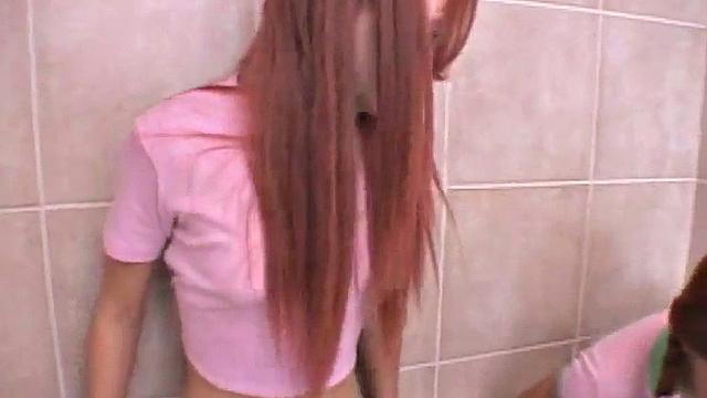 Laura Pissing in Shower with BFF