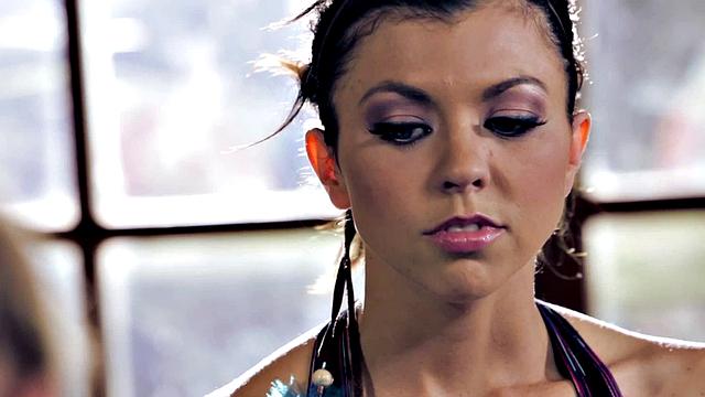 Lesbian squirt babe squirts in 3some after yoga class