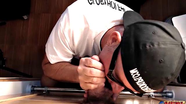 Construction Worker Needs Gloryhole Blowjob