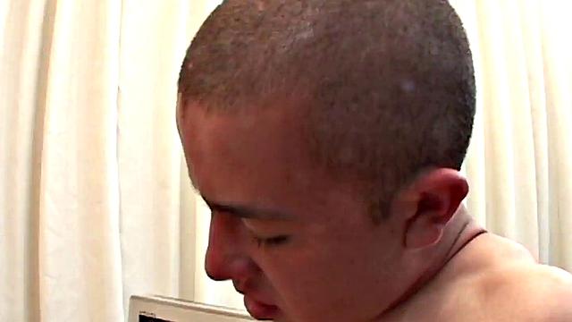 Skinny Hispanic guy fucked in office till cumshot