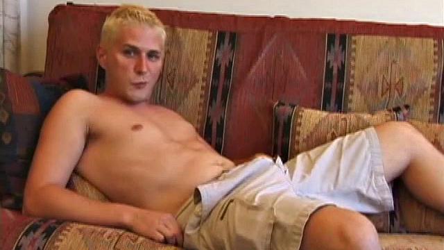 Dylan rubs his crotch and fingers his hole to get boned up. Then he stuffs a butt plug in his young ass. Some determined stroking results in a warm and creamy mess.