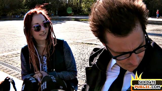 Picked up piercing babe banged