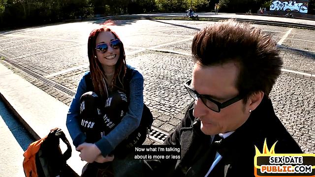 Picked up piercing babe banged