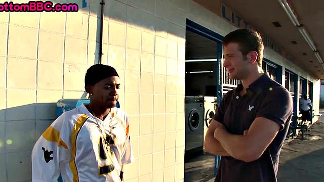 Nubian picked up public fucked outdoor by white top