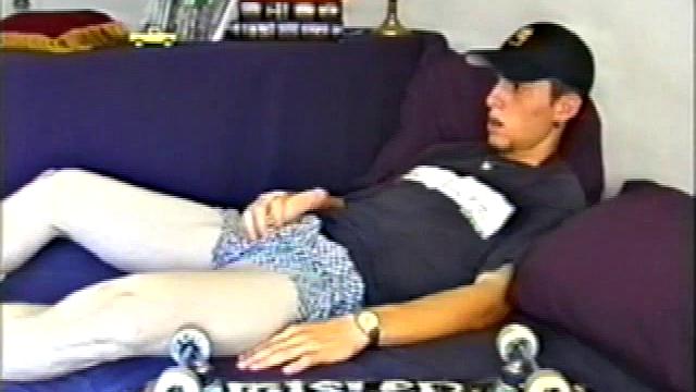 After getting naked and delivering a hot stroke show, Adam sprays cum up past his head, launches loads that plaster his eye shut, and makes such a mess that he has no choice but to take a shower, while we get to watch.