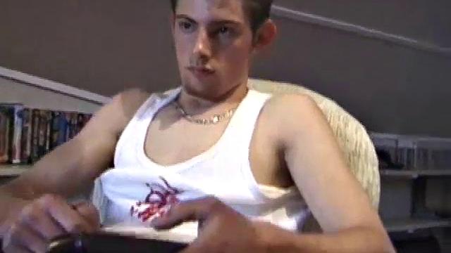 Skater punk Vince O'Neil strolls in after a long day of skating hard. He was hoping to pick up some chicks at the park, but comes back empty handed. So, he puts his hand to work, and with a little help from his friend, out pops a big cum load.