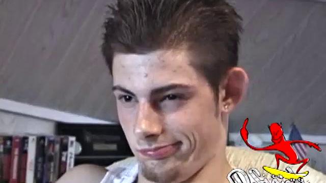 Skater punk Vince O'Neil strolls in after a long day of skating hard. He was hoping to pick up some chicks at the park, but comes back empty handed. So, he puts his hand to work, and with a little help from his friend, out pops a big cum load.