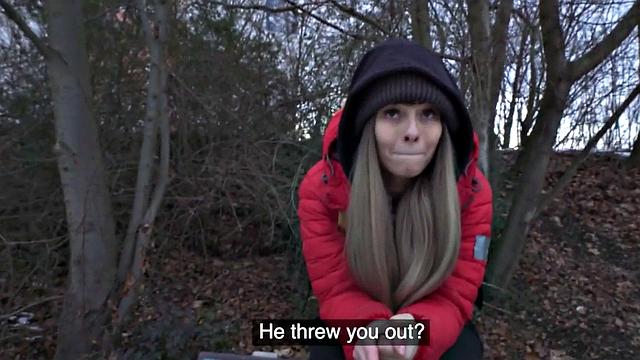 Fucking a busty teen picked up for a wild tittyfuck and deepthroat before getting pounded