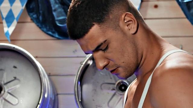 Inked bottom stud assfucked by muscled lover after party