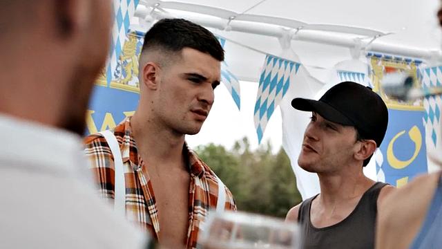 Inked bottom stud assfucked by muscled lover after party