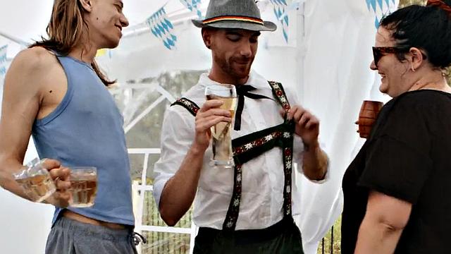 Inked bottom stud assfucked by muscled lover after party