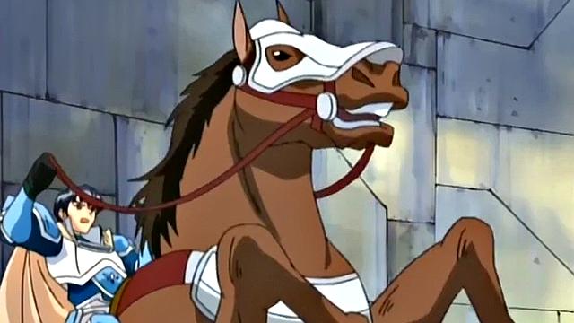 В шатре генерал смачивает большие сиськи и жёстко трахается перед битвой с демонами в замке Фантазия.