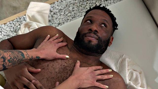 Boobylicious masseuse MILF rides big black cock