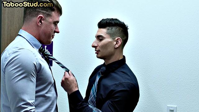 Horny stud smashed by muscled guy