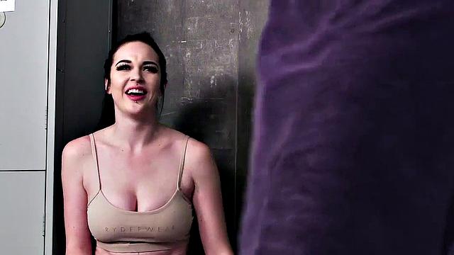 Locker room voyeur teases jerker with her naked body