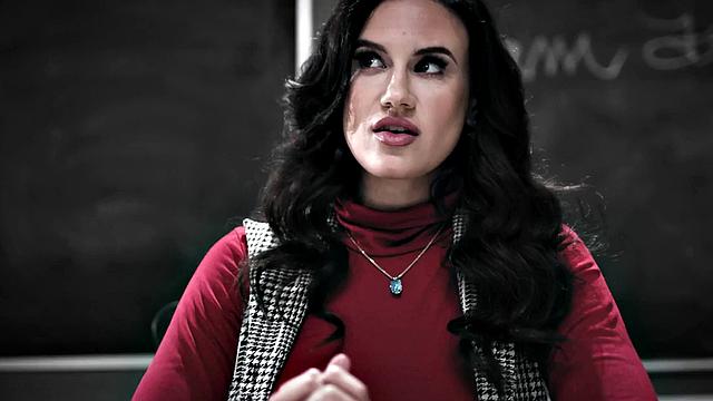 Watch as this naughty stepsister gets her tight asshole stretched by a massive white cock