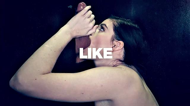 GloryholeSecrets - Brunette Inked Babe Loves Deepthroating