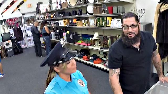 Real police officer banged in doggystyle by owner