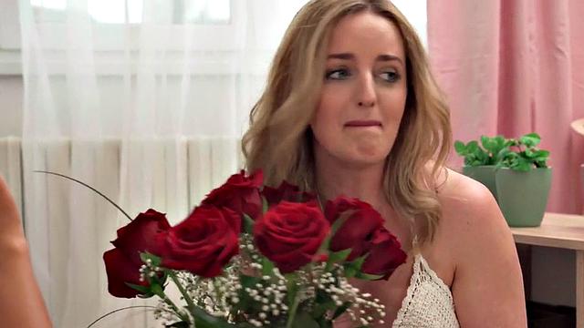 Stunning babes banged by hotel boss