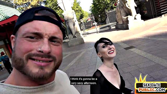 Big-titted horny babe drilled in POV