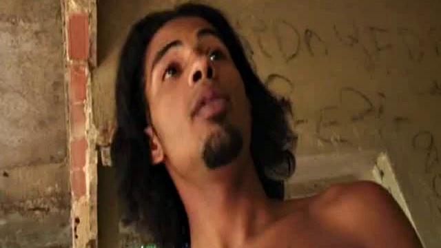 Brazilian buddies Antonio Pinto and Marco Santos walk through the jungle to the abandoned shack where they wait for hotties. Gomez Aguilar appears and puts on a dick slapping show.