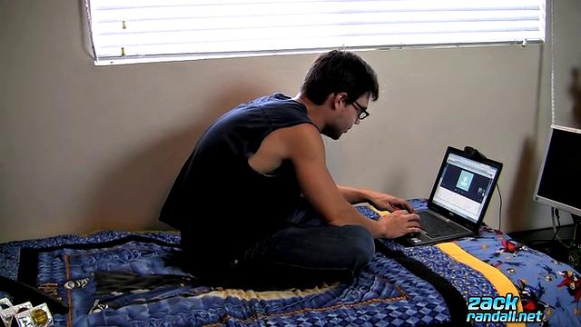 Zack Randall strokes hard and shoots a thick load