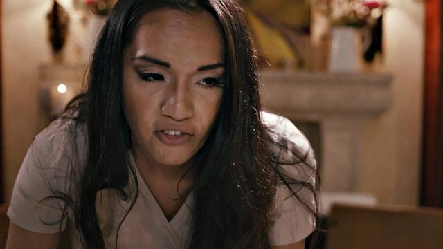 Tgirl masseuse sucking before bareback in parlor