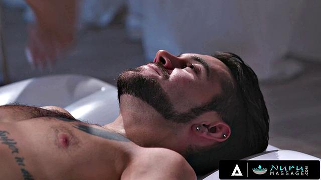 NURU MASSAGE - Busty MILF Ryan Keely Gives Hot Tit Job To Her Lover