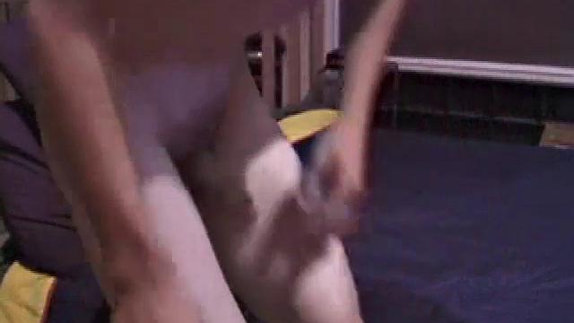 Justin strokes his cock and cums for the camera in a solo gay session
