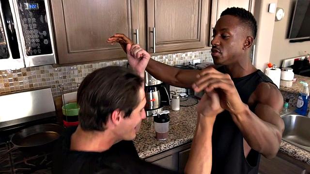 IR rimming cosplay licks black ass of mesmerized hunk