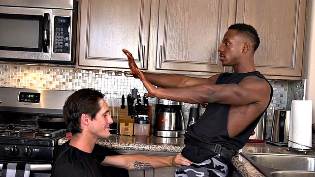 IR rimming cosplay licks black ass of mesmerized hunk